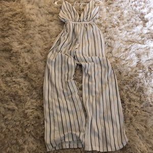 Stripped Pant Suit/Romper in S/M